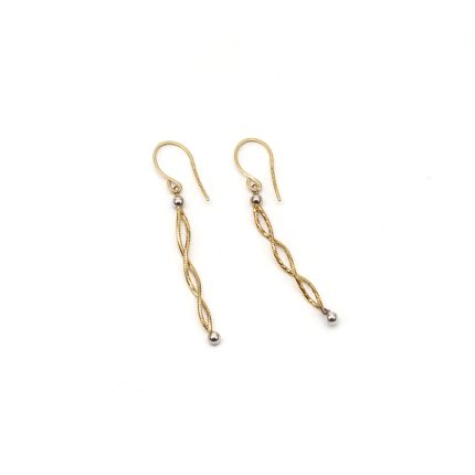 14k női arany fantázia bordó cirkónia köves beakasztós fülbevaló (másolat)