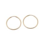 14k női fehérarany karika csőzáras kapcsos fülbevaló (másolat)