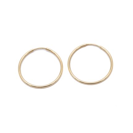 14k női fehérarany karika csőzáras kapcsos fülbevaló (másolat)