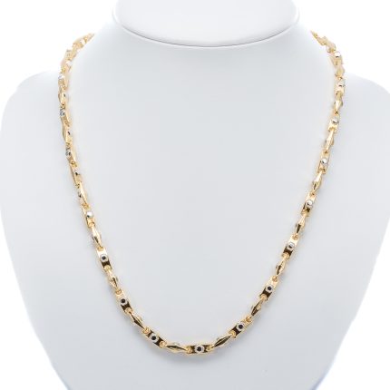 14k férfi bicolor arany barakka nyaklánc (másolat)