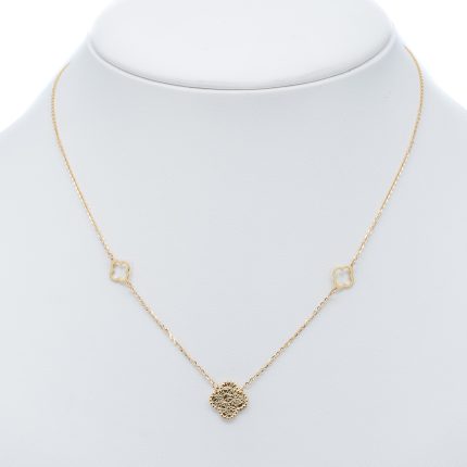 14k női arany nyaklánc virág mintával (másolat)