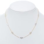 14k női arany bicolor anker nyaklánc virág mintákkal (másolat)