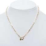 14k női arany bicolor anker nyaklánc szív mintákkal (másolat)