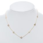 14k női arany bicolor anker nyaklánc szív mintákkal (másolat)