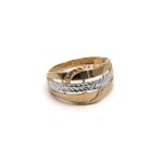 14k női arany bicolor gyűrű (másolat)