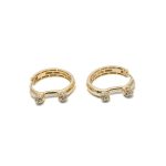 14k női arany bepattintós kocka fülbevaló kék cirkónia kövekkel (másolat)