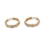 14k női arany bepattintós háromszög fülbevaló cirkónia kövekkel (másolat)