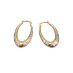 14k női arany bicolor villás kapcsos fülbevaló (másolat)