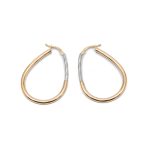 14k női arany bicolor villás kapcsos fülbevaló (másolat)