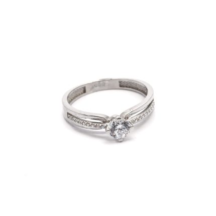 14k női arany fehérarany gyűrű cirkónia kővel (másolat)