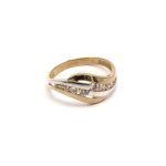 14k női arany bicolor gyűrű cirkónia kövekkel (másolat)