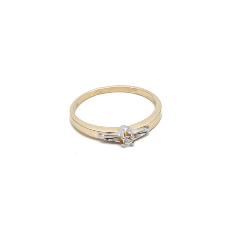 14k női arany bicolor gyűrű cirkónia kövekkel (másolat)