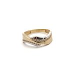 14k női arany bicolor gyűrű cirkónia kövekkel (másolat)