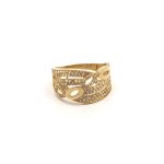 14k női arany gyűrű cirkónia kövekkel (másolat)