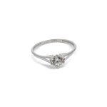 14k női fehérarany gyűrű cirkónia kővel (másolat)