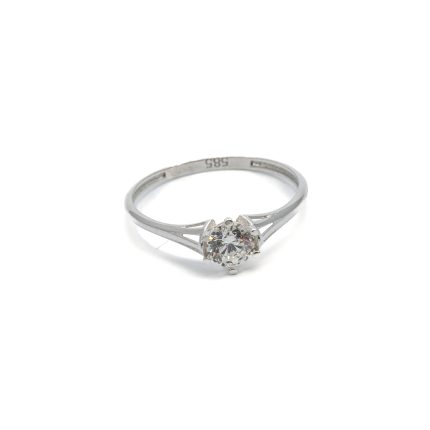 14k női fehérarany gyűrű cirkónia kővel (másolat)