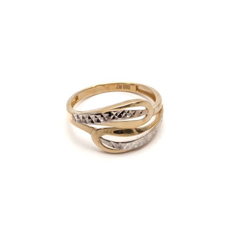 14k női arany bicolor fantázia gyűrű (másolat)
