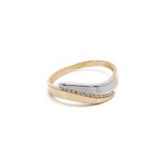 14k női arany bicolor fantázia gyűrű cirkónia kővel (másolat)