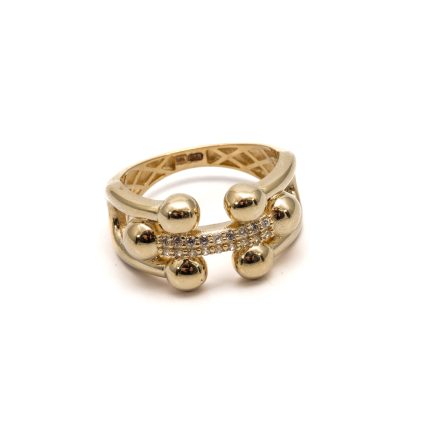 14k női arany fantázia gyűrű cirkónia kővel (másolat)