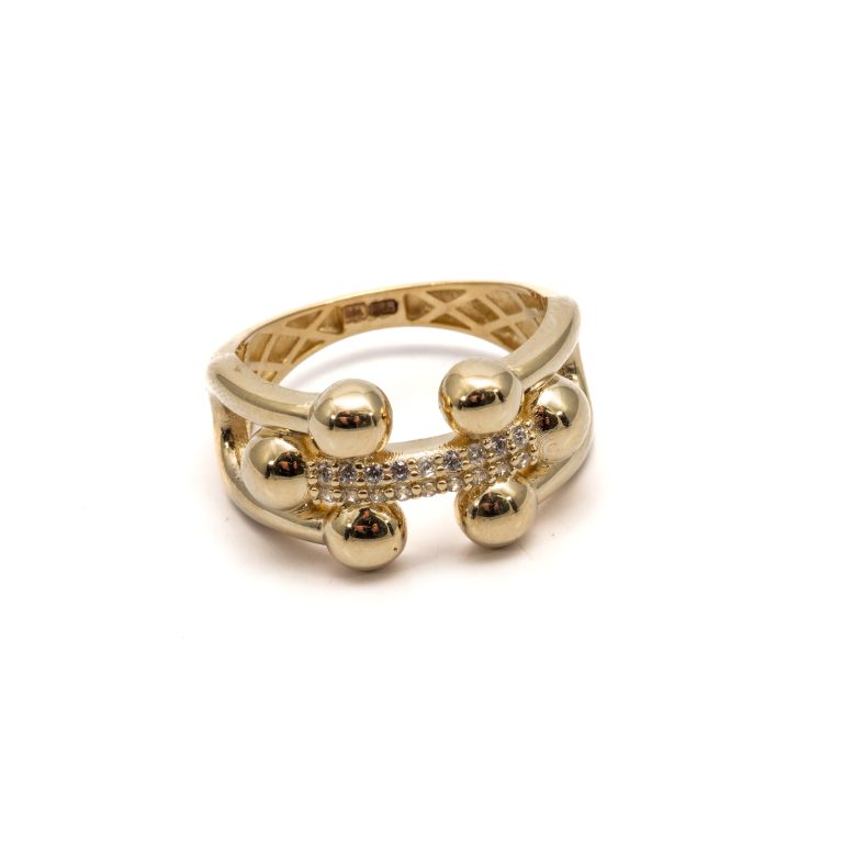 14k női arany fantázia gyűrű cirkónia kővel (másolat)