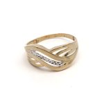 14k női arany bicolor gyűrű (másolat)