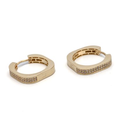 14k női arany köves patent záras fülbevaló (másolat)