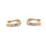 14k női arany mintás köves patent záras fülbevaló (másolat)