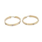 14k női arany mintás csőzáras karika fülbevaló (másolat)