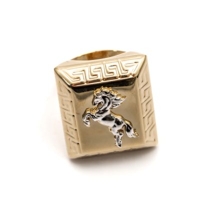 14k férfi arany mintás gyűrű (másolat)