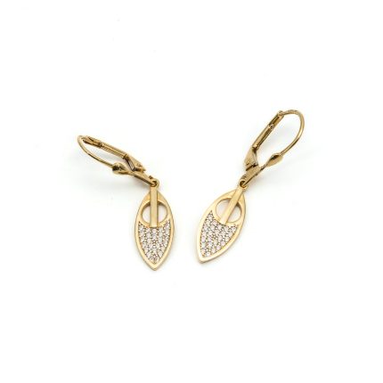 14k női arany köves patent záras fülbevaló (másolat)