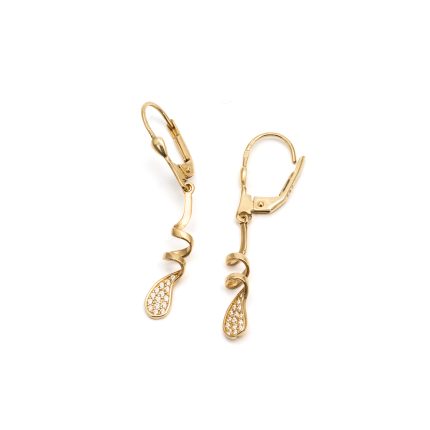 14k női arany köves francia záras fülbevaló (másolat)