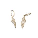 14k női arany mintás patent záras fülbevaló (másolat)