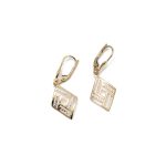 14k női arany mintás patent záras fülbevaló (másolat)