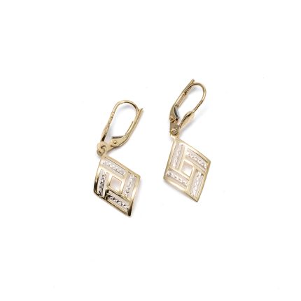 14k női arany mintás patent záras fülbevaló (másolat)