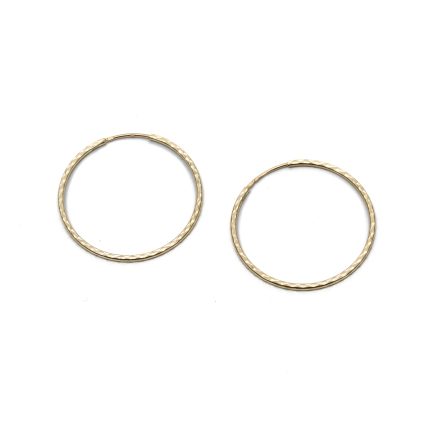 14k női arany köves csőzáras karika fülbevaló