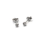 14k női arany fehérarany stekkeres fülbevaló cirkónia kővel (másolat)