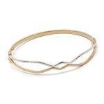 14k női arany bicolor hullámos karperec (másolat)