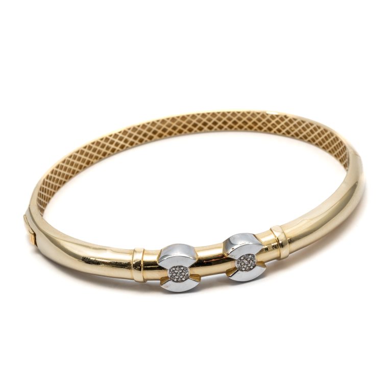 14k női arany bicolor köves karperec (másolat)