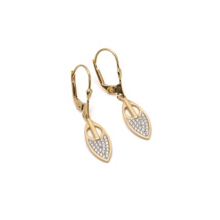 14k női arany mintás patent záras fülbevaló (másolat)