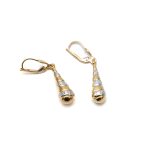 14k női arany mintás patent záras fülbevaló (másolat)