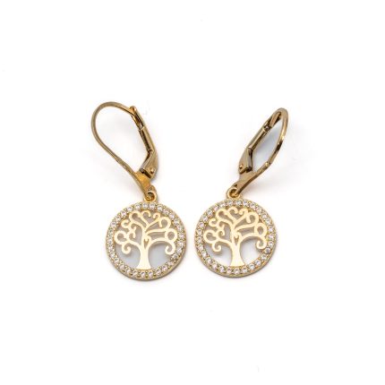 14k női arany mintás patent záras fülbevaló (másolat)