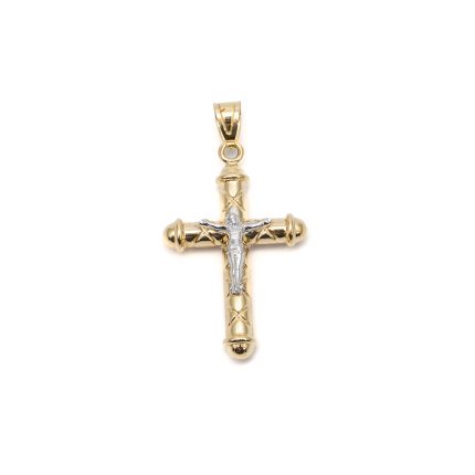 14k férfi arany bicolor kereszt medál (másolat)