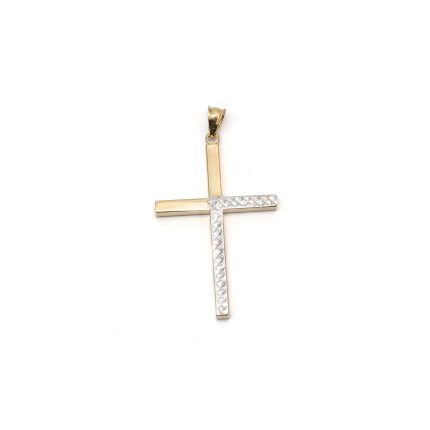 14k női arany bicolor kereszt medál (másolat)