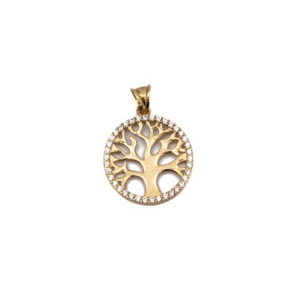 14k női arany életfa medál cirkónia kövekkel (másolat)