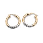 14k arany bicolor csavart villás kapcsos fülbevaló (másolat)