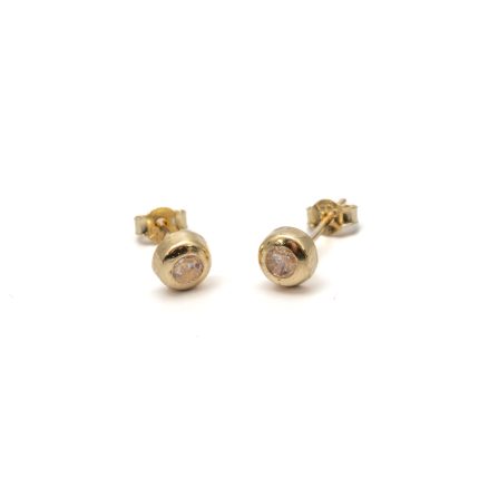 14k női arany stekkeres fülbevaló cirkónia kővel (másolat)