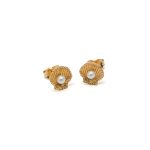 14k női arany stekkeres négylevelű lóhere fülbevaló (másolat)