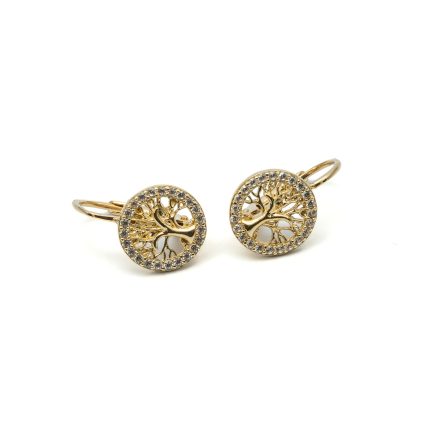 14k női arany francia kapcsos fülbevaló cirkónia kövekkel (másolat)