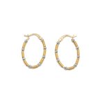 14k női arany bicolor villás kapcsos fülbevaló (másolat)