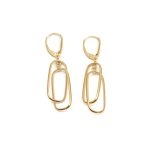 14k női arany villás kapcsos szív formájú fülbevaló (másolat)